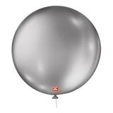 Balão Bexiga São Roque N° 5 Metalizada Metallic C/ 25 Cor Prata