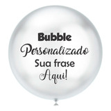 Balão Bubble Transparente Adesivo Personalizado Nome Idade