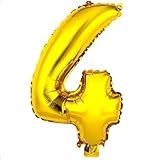 Balão De Número Metalizado Dourado Gigante - 75 Cm (clique E Escolha Seu Número) (4)