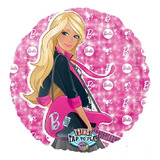 Balão Metalizado Barbie 70cm Gigante Lindo! Com Guitarra 
