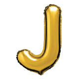 Balão Metalizado Números Letras 70 Cm Dourado Prata Rose Cor J Dourado