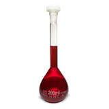 Balão Volumétrico 200ml Com Rolha De Polietileno Classe A