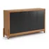  Balcão Alunis 180 Cm De Madeira Com 4 Portas Pretas