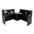 Balcão Atendimento De Canto Em L Recepção consultório 120x60 Cor Preto