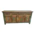 Balcão Buffet Arcaz 1,80m Com Patina Colrida Madeira Maciça