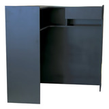 Balcão L Atendimento Recepção Comércio Studio Loja Academia Cor Preto Klithovit Decor
