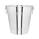 Balde De Gelo Com Alça   21 5X21 CM Em Aço Inox