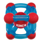 Balde Dispensador Kong Rewards Tinker Prize 14 Cm E 6 Furos Vermelho azul