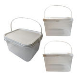 Balde Para Iogurte E Cereal Transparente 2 4l 3 Pçs