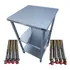 Bancada Inox 50x60 Industrial Com Rodinhas 2 Prateleiras