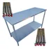 Bancada Inox Com Rodinhas 140x60 Mesa Inox Industrial
