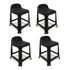 Banco Arqplast Banquinho Empilhável Cor Preto Do 59cm Do Alto X 4u
