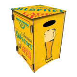Banco Baú Organizador Em Mdf Estampa Variada Cerveja Amarela