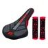 Banco Selim Gts Bicicleta Mtb Speed Exotic Preto Com Laranja Cor Vermelho
