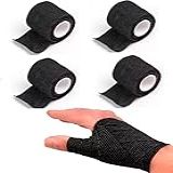 Bandagem Kit 4 Fitas Adesivas Cor Preta Esportiva 5x4 5 Mts