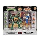Bandai 2 Pack | Teenage Mutant Ninja Turtles Michelangelo Vs Street Fighter Chun-li Action Figures | 6'' And Turtle With Articulation, P81252