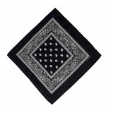 Bandana De Algodao Cor Preto Kit 3pcs