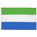 Bandeira Az Bandeira De Serra Leoa 3 'x 5 ' - Bandeiras Sierra Leonese 90 X 150 Cm - Bandeira 3 X 5 Ft