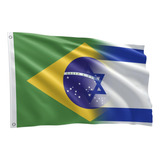 Bandeira Brasil E Israel 1,50x0,90m Pronta Entrega Grande