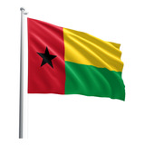 Bandeira Da Guiné-bissau Em Tecido Oxford 100% Poliéster