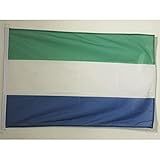 Bandeira De Serra Leoa Az De 60 Cm Para Uso Ao Ar Livre – Bandeira De Sierra Leonese De 90 Cm X 60 Cm – Bandeira De Poliéster De Malha De 2 X 3 Pés Com Anéis