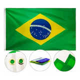 Bandeira Do Brasil Dupla Face Em Poliéster - Flag 150x90 Cm