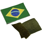 Bandeira Do Brasil Emborrachada 3d Patch Com Velcro