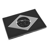 Bandeira Do Brasil Emborrachada Preto E Branco