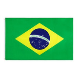 Bandeira Do Brasil Linda, Mastro E Parede, Dupla Face