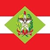 Bandeira Santa Catarina Estampada Dupla Face - 0,70 X 1,00m