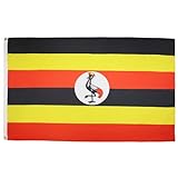 Bandeira Uganda Az Bandeira 3 'x 5 ' - Bandeiras Ugandan 90 X 150 Cm - Bandeira 3 X 5 Ft Poliéster Leve