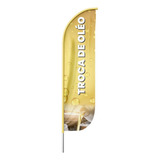 Bandeira Wind Banner Troca Oléo Dupla Face Haste Tamanho