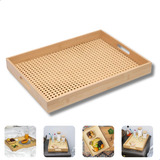 Bandeja Bambu Retangular Com