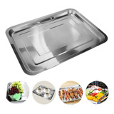 Bandeja Inox Rasa Retangular