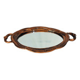 Bandeja Ovalada Decorativa Espelhada