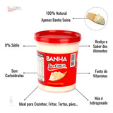 Banha Suína 100  Natural 900 G  Gordura De Porco 1 Litro