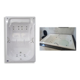 Banheira Dupla Grécia Hidro Aquecedor Cromo Luz Led