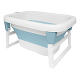 Banheira Para Bebês Dobrável Ofuro Azul 16942 Buba