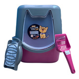 Banheiro Gato Fechado C Filtro Anti odor Pá 24h Cor Rosa