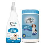 Banho A Seco Cães E Gatos Pet Clean Profissional Kit 