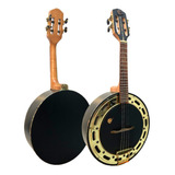 Banjo Marquês Eletroacústico Baj 224bksel Preto E Dourado