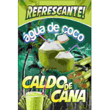 Banner-caldo De Cana E Agua De Coco Tamanho 60x90 Nº 06