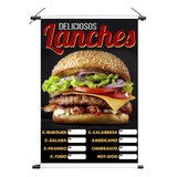 Banner Lanches Tamanho  50x70cm