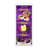 Banner Vertical Acai Sorvete
