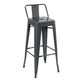 Banqueta Alta Iron Tolix Metal Cozinha 76 Cm Cinza Escuro
