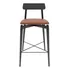 Banqueta Bistrô Alta Lind Preto Metal Preto Encosto