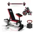 Banqueta E Kit Halteres Barra Kettlebell Dumbell Pesos Cor Preto
