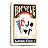 Baralho Bicycle Large Print Letras Grandes Azul Premium
