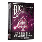 Baralho Bicycle Stargazer Falling Star Cartas Premium Poker Dorso Violeta-escuro Idioma Inglês