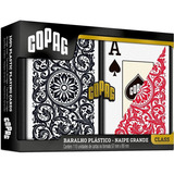 Baralho Francês Class Estojo Duplo 108 Cartas Plástico Copag Cor Preto vermelho Ramo